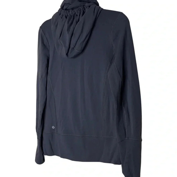 Lululemon Athletica In Stride Jacket Brisk Bloom Navy Full Zip Casual Size 8 - Picture 8 of 9